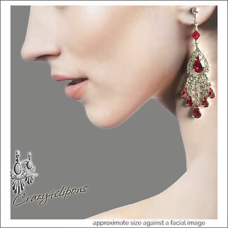 Dazzling Rhinestone Chandelier Clip Earrings