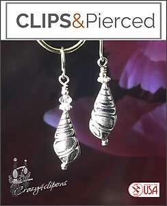 Swirled Sterling Silver Clip Earrings