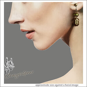Enchanting Smoked Glass Clip On Earrings