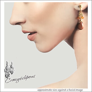 Teardrop Dangling Clip On Earrings