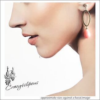 Silver & Pink Dangling Earrings | Pierced or Clips