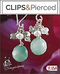Pearls, Swarovski & Amazonite Earrings | Pierced or Clips