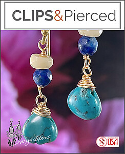 Baby Bohos - Turquoise Lapis Lazuli Earrings
