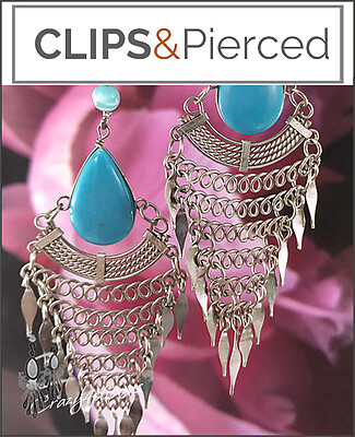 Dance to Life with Bold & Ethnic Dangling Clip Earrings