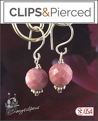 Classic Semi-Precious Stones Earrings | Pierced or Clips