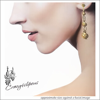 Gold Vermeil Stardust Dangling Clip Earrings