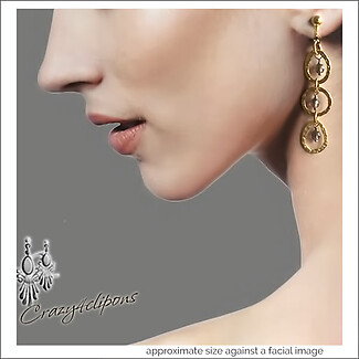 14k Gold Filled Triple Hoop Earrings | Pierced or Clips