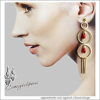 Striking Triple Gold Hoops Earrings