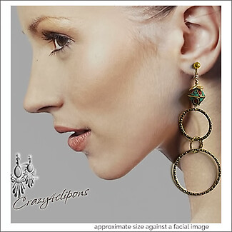Bold & Dangling Clip On Hoop Earrings