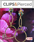 Bold & Dangling Clip On Hoop Earrings