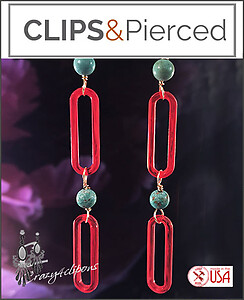 Long Dangling Acrylic Colorful Earrings