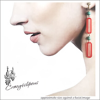 Long Dangling Acrylic Colorful Earrings