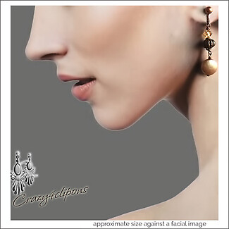 Artisan Pearls & Antique Copper Clip Earrings