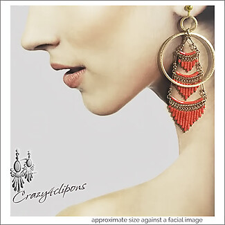 Bold & Dramatic Summer Orange Crush Earrings