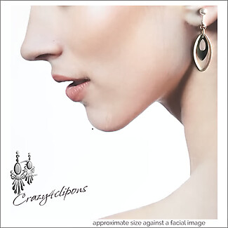 Sterling Silver Hoops w/ Antique Brass Clip Earrings