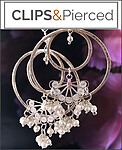 Luxe- Sterling Silver Pearls & Hoop Clip Earrings