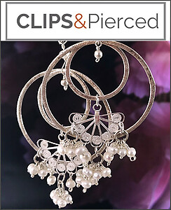 Luxe- Sterling Silver Pearls & Hoop Earrings