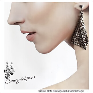 Bold & Dangling Mesh Earrings | Your choice: Pierced or Clips