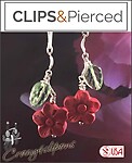Spring Garden Floral Earrings | Pierced or Clips
