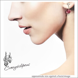 Pink Swarovski Crystal Earrings | Pierced or Clips