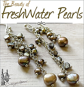 Freshwater Pearls Dangling Clip On Earrings | Pierced or Clips