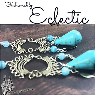 Summer Eclectic Dangling Clip On Earrings