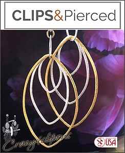 Diva! Extra Large Duo-Toned Hoop Earrings | Pierced or Clips