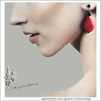 Pretty in Red Earrings | Clips or Pierced