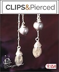 Sophisticated Pearls & Labradorite Earrings | Pierced or Clips