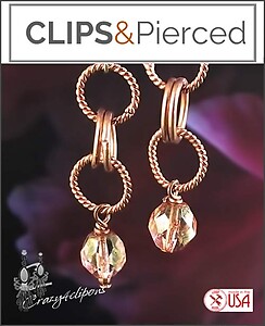 Mini Copper Clip Earring Hoops | Pierced or Clips