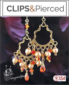 Stunningly Sparkling Earrings For Fiery Summer Nights. Clipon & Pierced