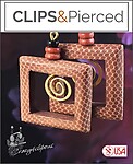 Artsy, Square & Bohemian Wood Clip Earrings