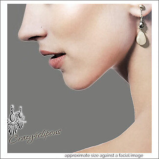 White Quartz Teardrops | Pierced and Non Pierced