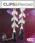 Zirconia Elegant Dangling Crystal Clip On Earrings