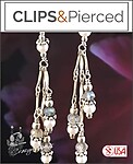 Pearls & Labradorite Long Earrings | Pierced or Clips