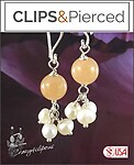 Pretty Peachy Clip Earrings Dangles