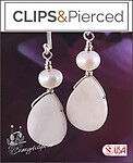 White Mother of Pearl Earrings| Pierced or Clips