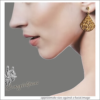 Light and Comfortable Gold Teardrop Clip Earrings