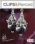 Princess Pearls Clip On Earrings