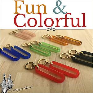 Fun, Light and Colorful Acrylic Clip Earrings