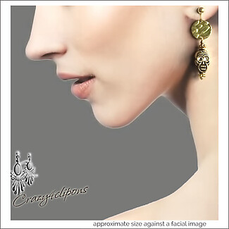 Golden Doom Skull Clip Earrings