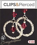Colorful Beaded Hoops - Festive Pierced & Clip Ons For Any Occasion
