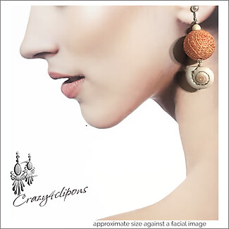 Bold, Oversized Raffia Beads | Pierced or Clips