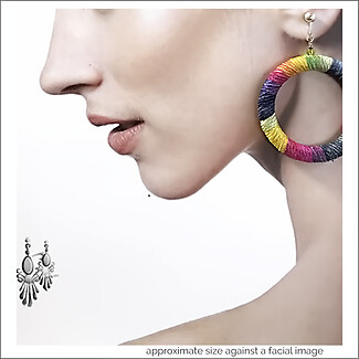 Dramatic. Fun Tie Dye Hoop Earrings | Pierced or Clips