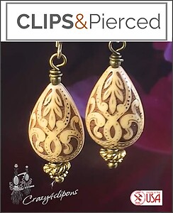 Barcelona collection Paisley Earrings | Pierced or Clips