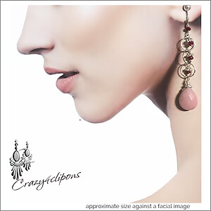 Pink Opal Peruvian Earrings | Pierced or Clips