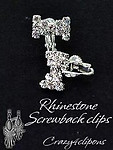 Clip Earrings Findings: Rhinestone Screw Back Parts