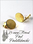 Clip Earrings Findings: Front Pads Paddle Back Parts