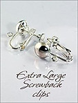 Clip Earrings Findings: Extra Large Screw Parts
