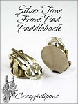 Clip Earrings Findings: Front Pad 13mm Paddle Back Parts